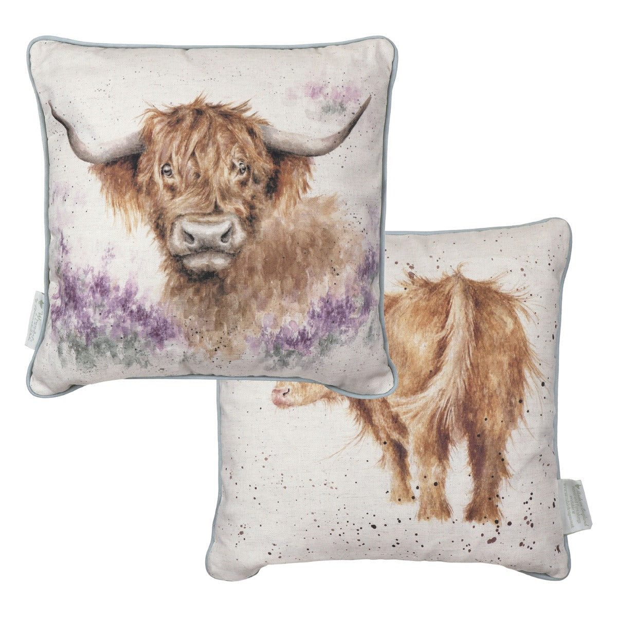 Wrendale Pillow Highland Coo Fergus Scottish Corner Shop Ltd.