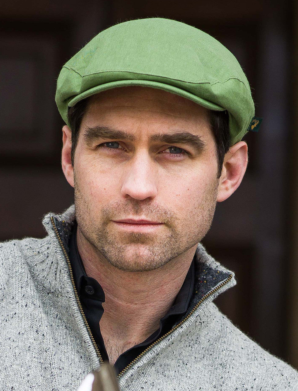 Mucros Weavers Linen Cap - Green