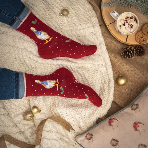 Wrendale Christmas Duck Socks