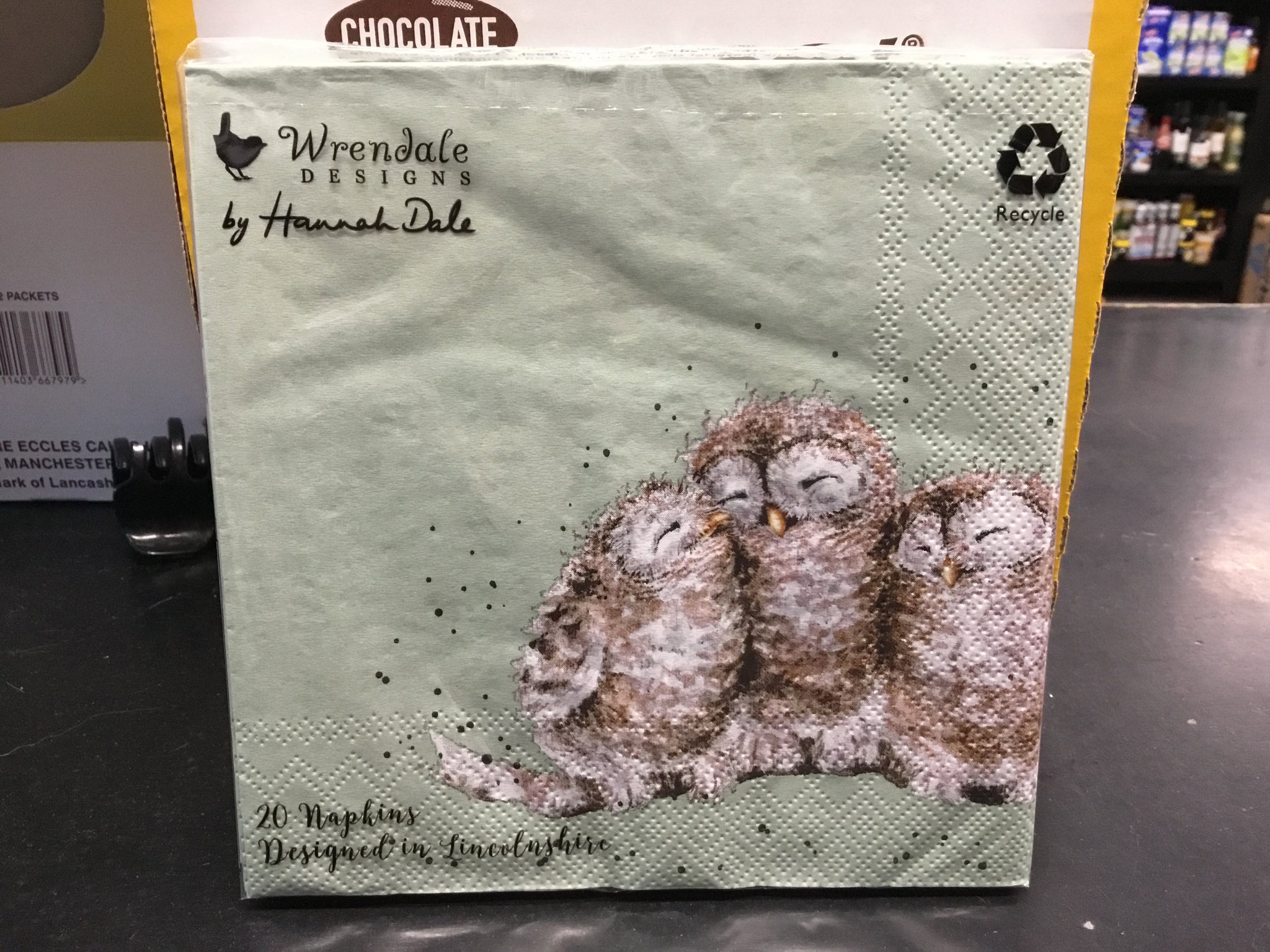 Wrendale napkins Owl together lunch size
