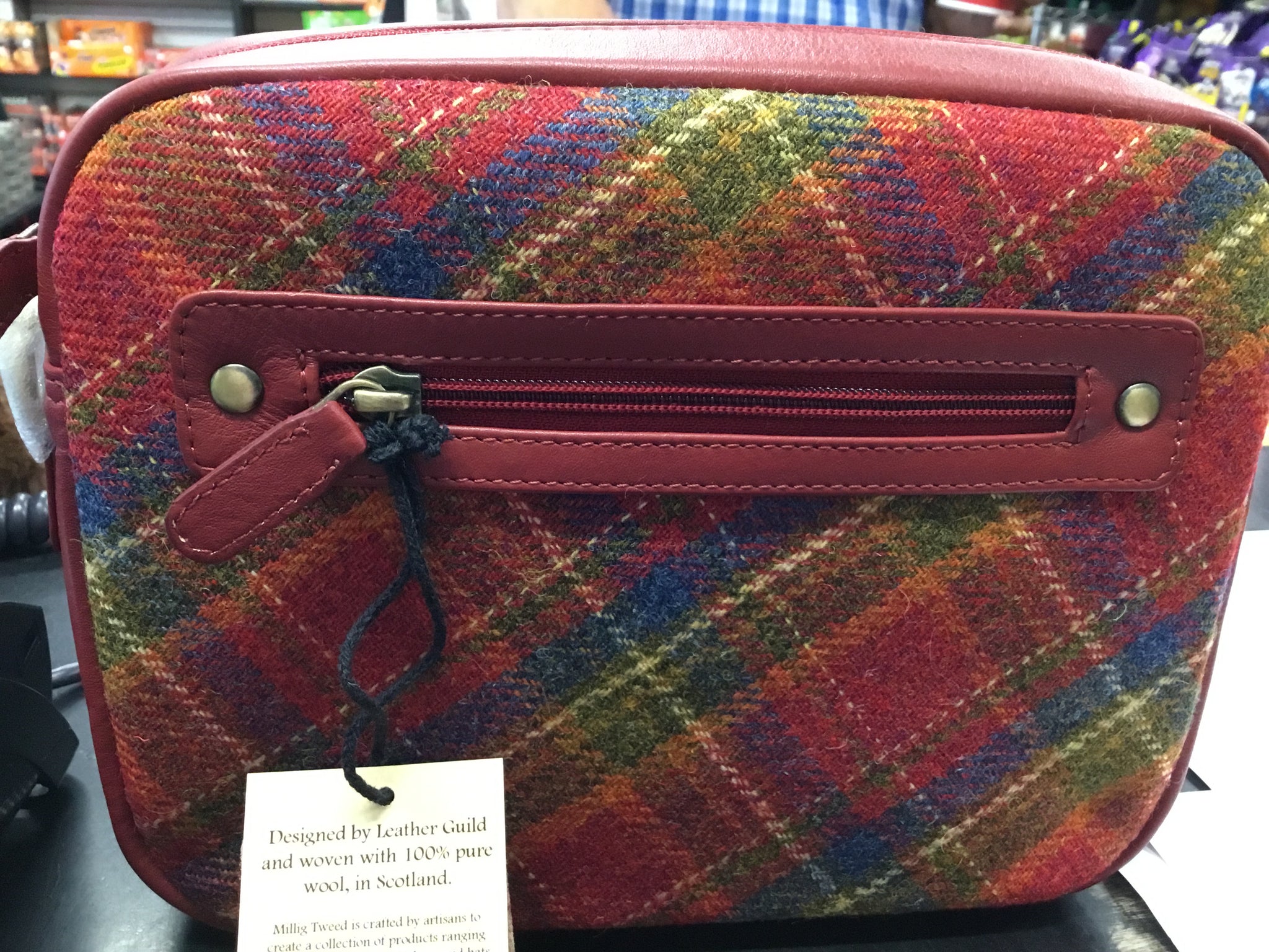 Leather guild brownie red Tweed/ leather'