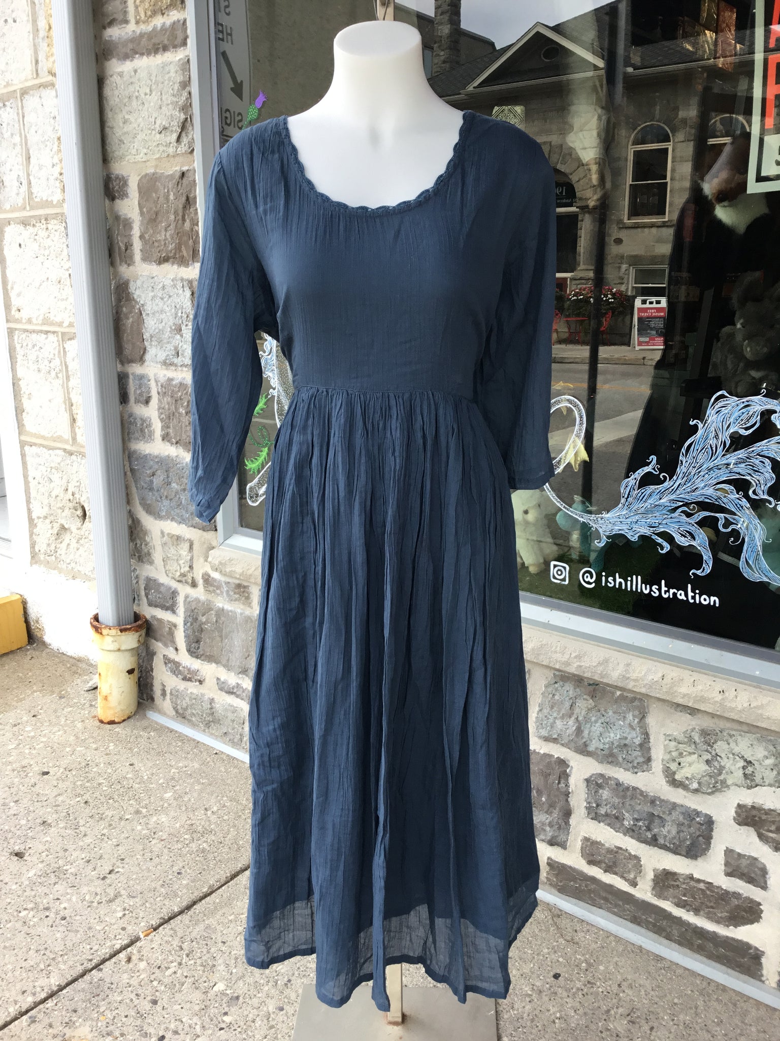 April Cornell Bronte Dress - Dark Slate Fergus Scottish Corner Shop Ltd. April Cornell Bronte Dress - Dark Slate Fergus Scottish Corner Shop Ltd.