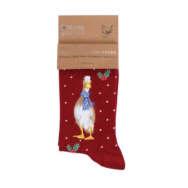 Wrendale Christmas Socks - Duck