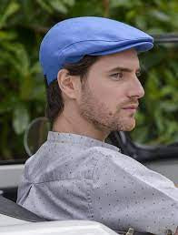 Mucros Weavers Linen Cap - Blue