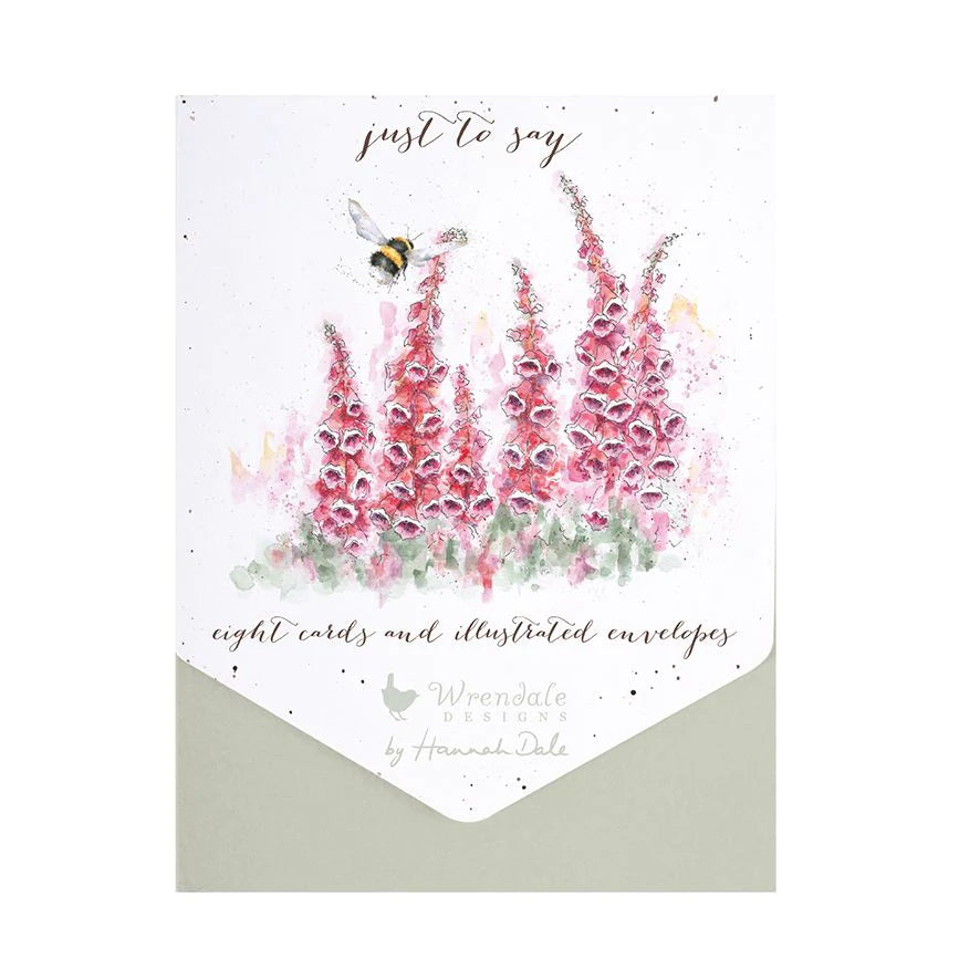 Wrendale Notecard Pack - Just To Say (Bee)