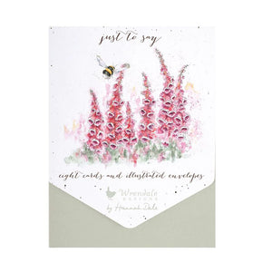 Wrendale Notecard Pack - Just To Say (Bee)
