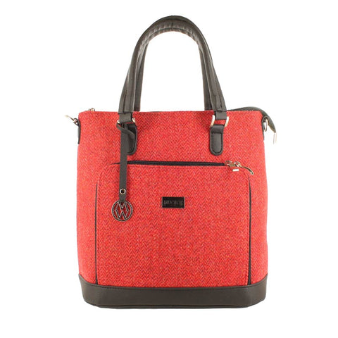 Mucros Weavers Ciara Tweed Bag - Red Herringbone