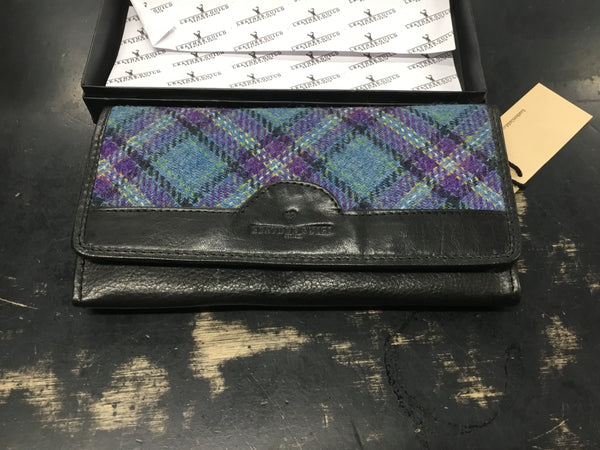 Leather Guild Eden Purse Lomand Tweed/ Black Leather…