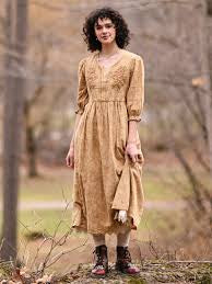 April Cornell Celeste Dress gold