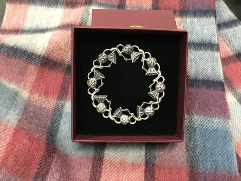 Round Thistle Brooch - Antique Silver (St. Kilda)