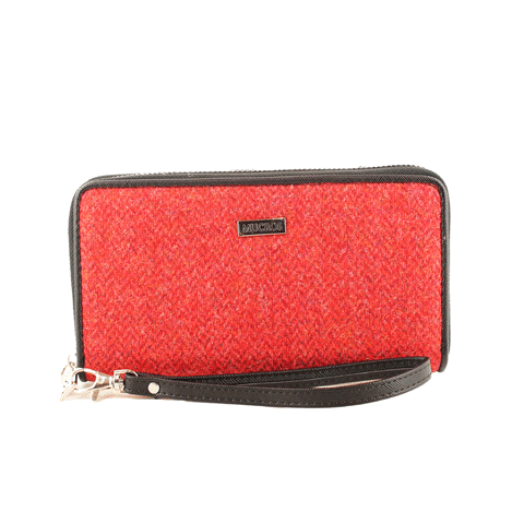 Mucros Weavers Tweed Wallet - Red