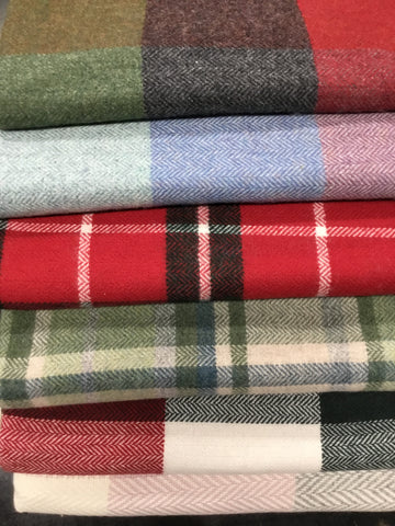Foxford 100% lambswool throw blanket (assorted colors)