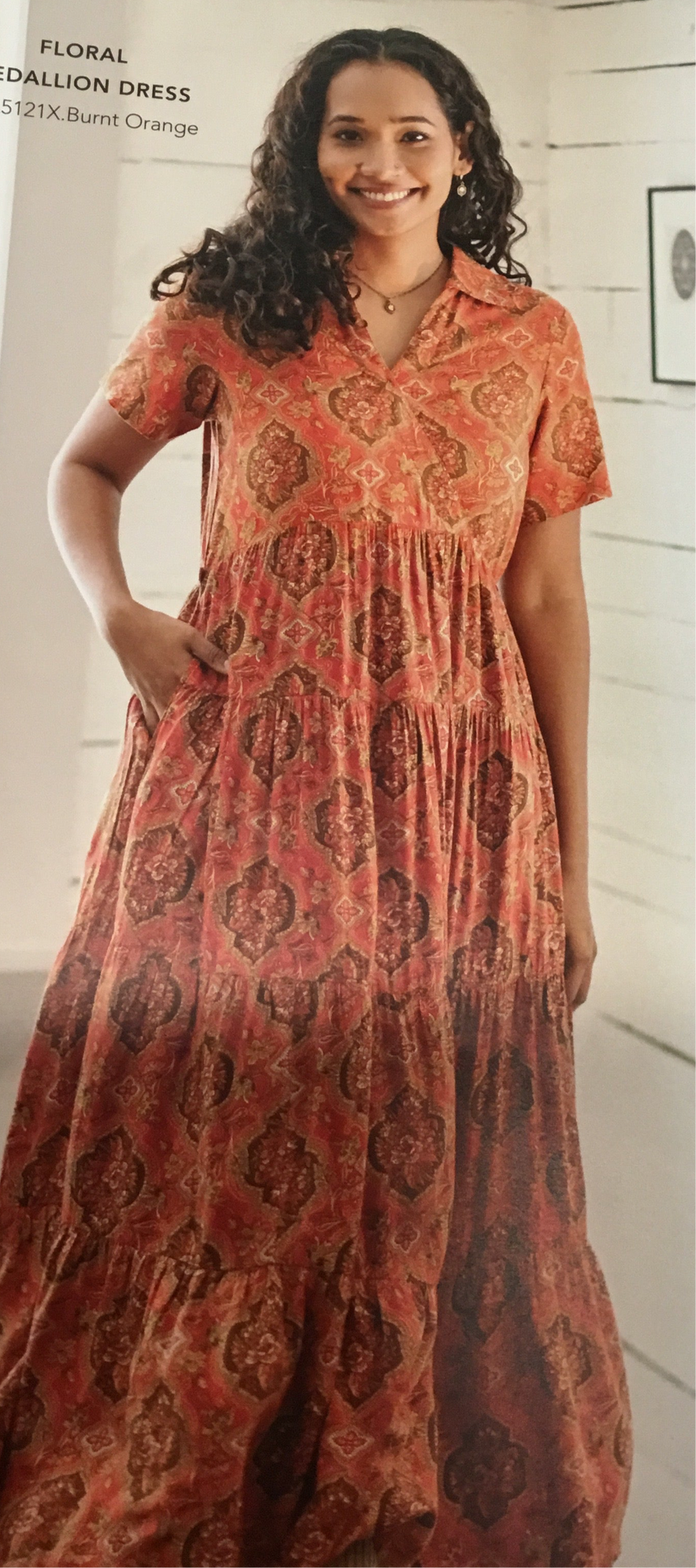 April Cornell floral medallion dress