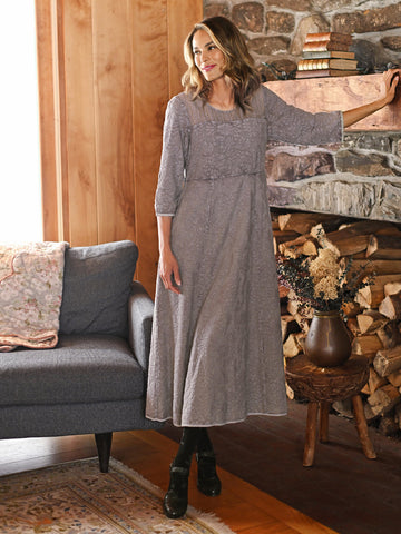 April Cornell Dusky Evening Dress Sunwashed grey