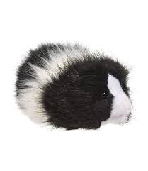 Douglas Cuddle Toys - Angora Black & White Guinea Pig