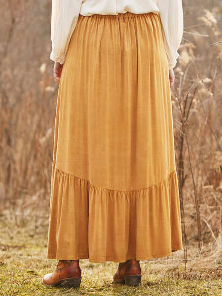 April Cornell Homestead Jersey Skirt - Sunwashed Honey