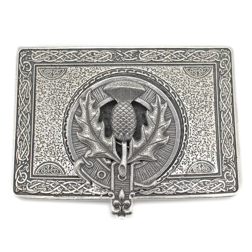 Belt Buckle - Standard Clan Crest Belt Buckle - Thistle (St. Kilda)