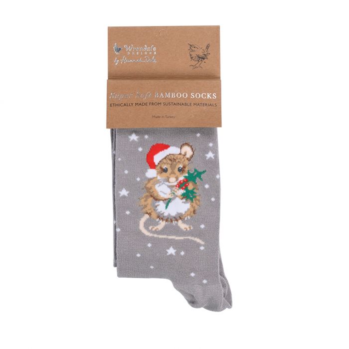 Wrendale Christmas Sock - Mouse
