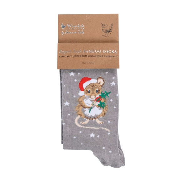 Wrendale Christmas Socks - Mouse
