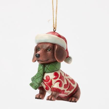 Jim Shore Christmas Dog Dachshund