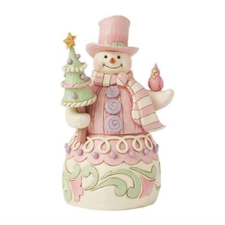 Jim Shore pastel winter wonders snowman