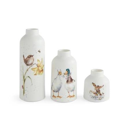 Wrendale set of 3 vases