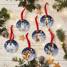 Wrendale Nativity Decorations 6 pack