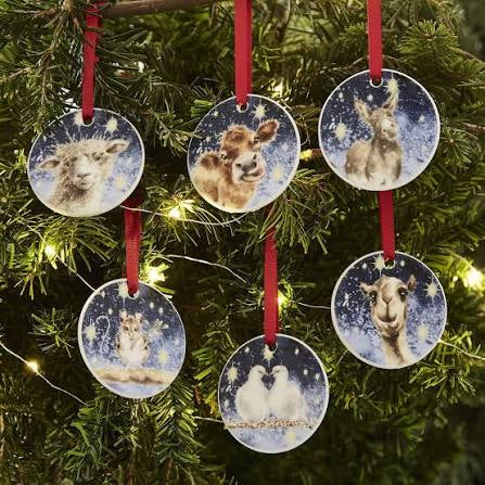 Wrendale Nativity Decorations 6 pack