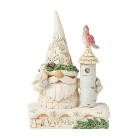 Jim Shore Woodland Gnome with birdhouse