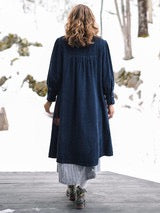 April Cornell -Skyline Corduroy Coat - Navy - JKA5036Z