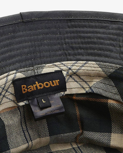 Barbour Wax Bucket Hat - Sage- MHA0001