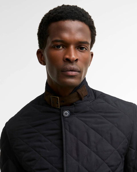 Barbour  - Quilted Lutz Jacket - Men's - Navy -  MQU0508