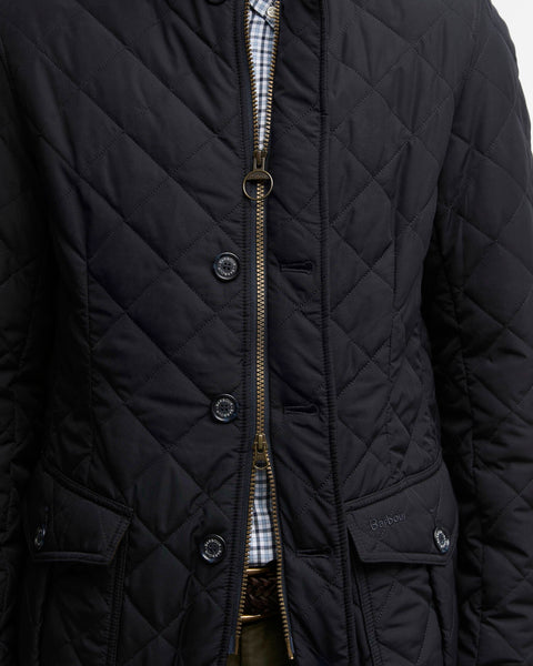 Barbour  - Quilted Lutz Jacket - Men's - Navy -  MQU0508