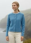 IrelandsEye - Killiney Fine Wool Cashmere Cardigan - Azue Blue - A512