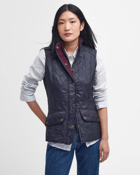 Barbour - Cavalry Quilted Gilet - Women's - Navy/Merlot - LGI0016