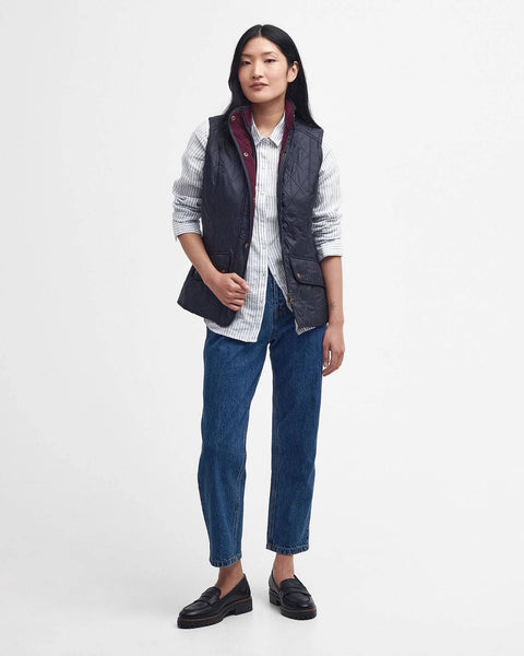 Barbour - Cavalry Quilted Gilet - Women's - Navy/Merlot - LGI0016