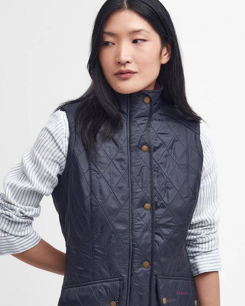 Barbour - Cavalry Quilted Gilet - Women's - Navy/Merlot - LGI0016