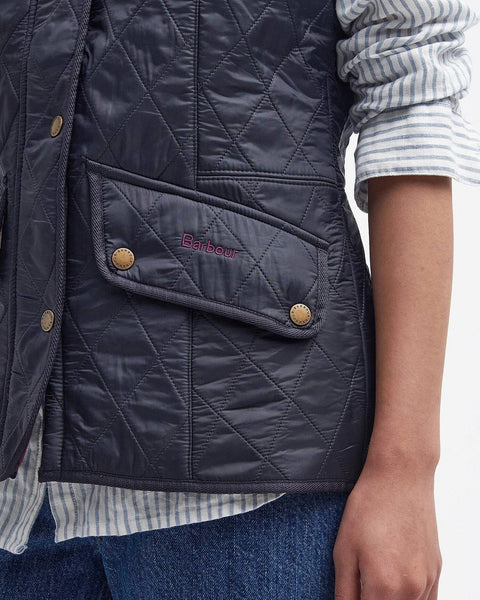 Barbour - Cavalry Quilted Gilet - Women's - Navy/Merlot - LGI0016