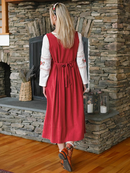 April Cornell -Strathmore Dress - Red - DRA5329Z