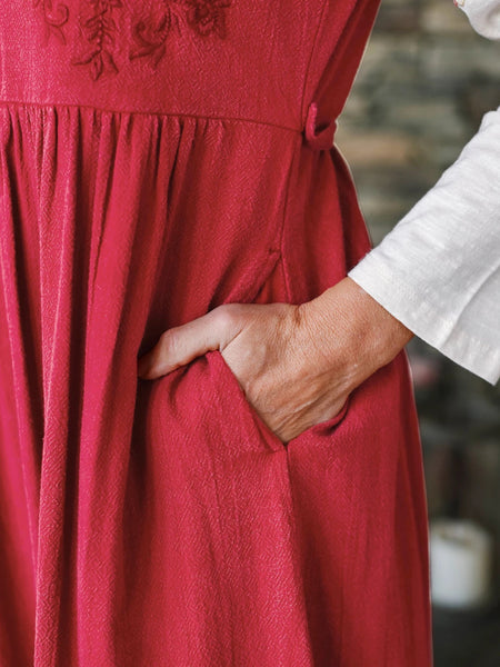 April Cornell -Strathmore Dress - Red - DRA5329Z