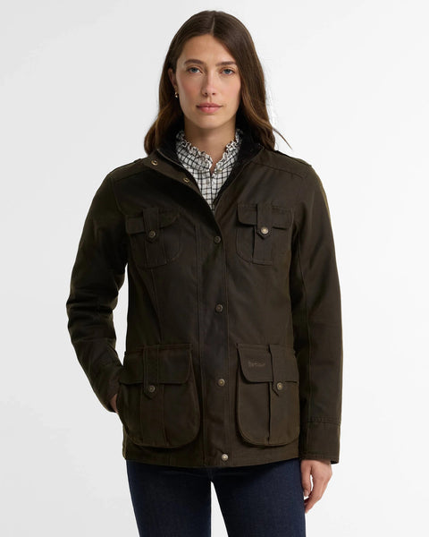 Barbour - Beadnell Winter Defence Wax Jacket - Women's - Olive/Classic - LWX1066