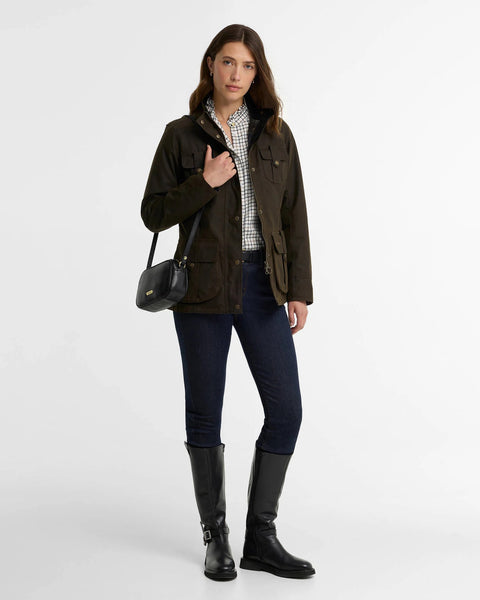 Barbour - Beadnell Winter Defence Wax Jacket - Women's - Olive/Classic - LWX1066