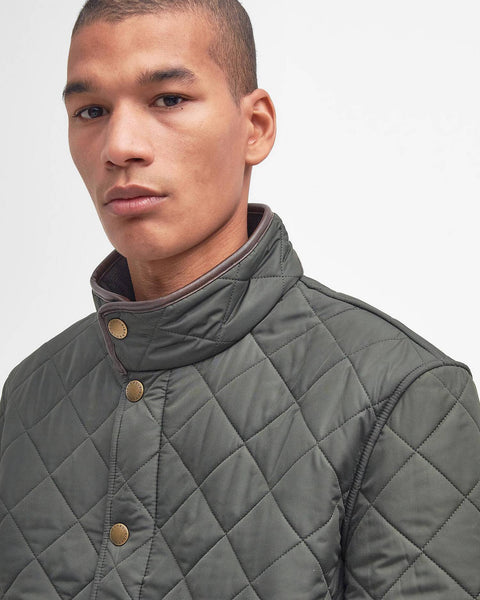 Barbour - Powell Quilted Jacket - Men's - Sage - MQU0281