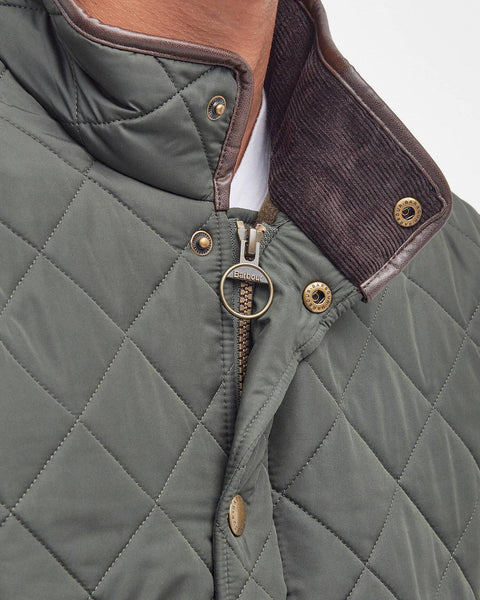 Barbour - Powell Quilted Jacket - Men's - Sage - MQU0281