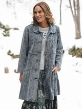 April Cornell - Farmer's Market Corduroy Jacket - Navy - JKA5009Z