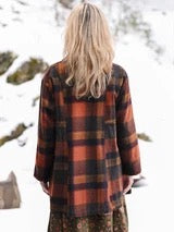 April Cornell - Cabin Plaid Jacket - Rust - JKA5348Z