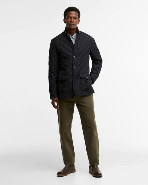 Barbour  - Quilted Lutz Jacket - Men's - Navy -  MQU0508