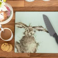 Wrendale Glass Worktop - Hare