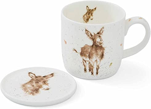 Wrendale Mug & Coaster - Donkey
