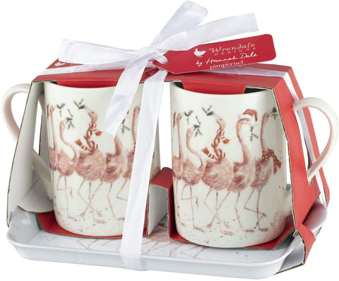 Wrendale Mug & Tray Set - Flamingle Bell